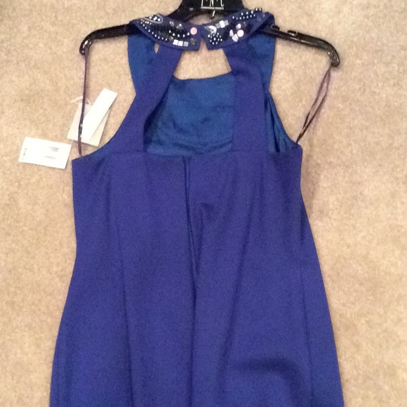 Trina Turk royal blue stretch dress, bling, sequin, 8, nwt - Picture 6 of 7